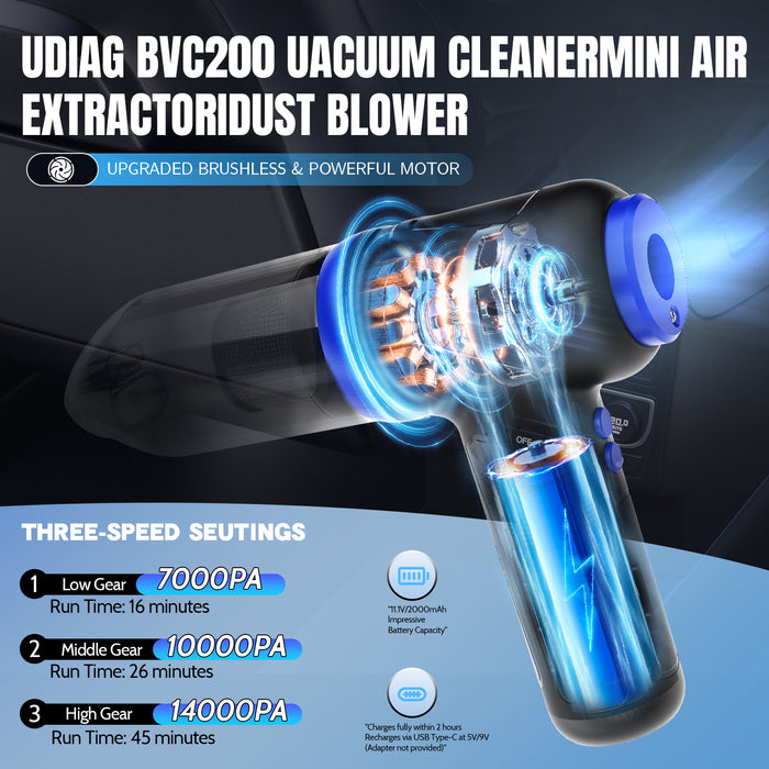 UDIAG BVC200 Handheld car Vacuum Cleaner