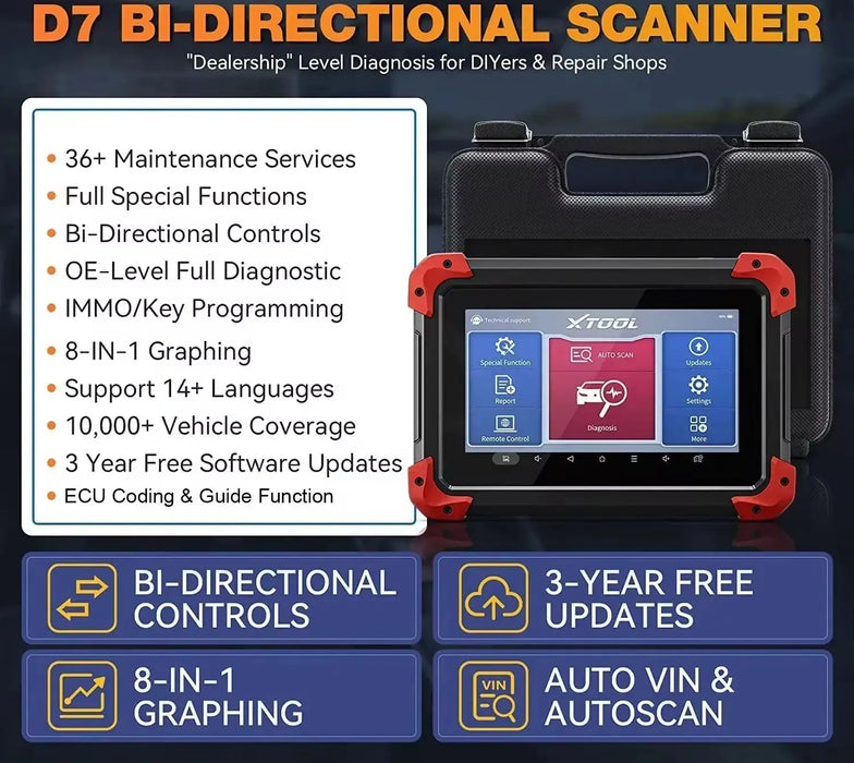 XTOOL D7 All Systems All Makes Diagnostic Tool