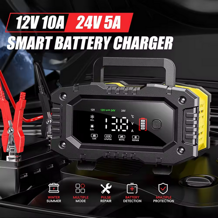 Foxsur FPT-100 Smart Battery Charger + Repair 12V/24V